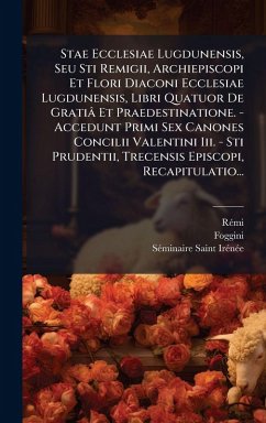 Stae Ecclesiae Lugdunensis, Seu Sti Remigii, Archiepiscopi Et Flori Diaconi Ecclesiae Lugdunensis, Libri Quatuor De Gratiâ Et Praedestinatione. - Accedunt Primi Sex Canones Concilii Valentini Iii. - Sti Prudentii, Trecensis Episcopi, Recapitulatio... - Foggini; Saint-Irã(c)Nã(c)E, Sã(c)Minaire