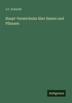 Cover Haupt-Verzeichniss über Samen und Pflanzen