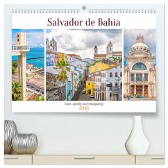 Salvador de Bahia - bunt, quirlig und einzigartig (hochwertiger Premium Wandkalender 2026 DIN A2 quer), Kunstdruck in Hochglanz