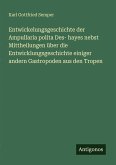 Entwickelungsgeschichte der Ampullaria polita Des- hayes nebst Mittheilungen über die Entwicklungsgeschichte einiger andern Gastropoden aus den Tropen