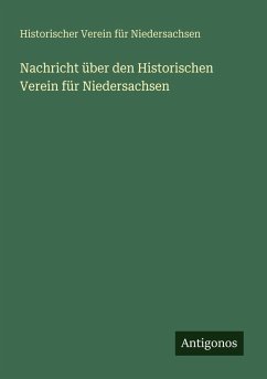 Cover Nachricht über den Historischen Verein für Niedersachsen