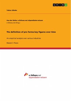 The definition of pro forma key figures over time (eBook, PDF) - Jähnke, Tobias