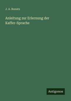 Cover Anleitung zur Erlernung der Kaffer-Sprache