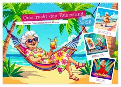 Cover Oma rockt den Ruhestand - Lustiger Frauenkalender mit Humor (Wandkalender 2026 DIN A2 quer), CALVENDO Monatskalender