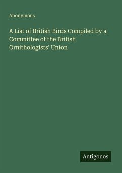Cover A List of British Birds Compiled by a Committee of the British Ornithologists' Union