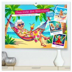 Cover Oma rockt den Ruhestand - Lustiger Frauenkalender mit Humor (hochwertiger Premium Wandkalender 2026 DIN A2 quer), Kunstdruck in Hochglanz