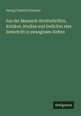 Aus der Mansarde Streitschriften, Kritiken, Studien und Gedichte; eine Zeitschrift in zwanglosen Heften Aus der Mansarde Streitschriften, Kritiken, Studien und Gedichte; eine Zeitschrift in zwanglosen Heften