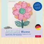 PEBARO NB7 - Nagelbild Blume, Fadenbild, Fadenspannbild, String Art mit Motiv Blume, 20x20cm, Bastelset PEBARO NB7 - Nagelbild Blume, Fadenbild, Fadenspannbild, String Art mit Motiv Blume, 20x20cm, Bastelset