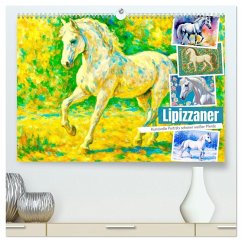 Cover Lipizzaner. Kunstvolle Porträts schöner Pferde (hochwertiger Premium Wandkalender 2026 DIN A2 quer), Kunstdruck in Hochglanz