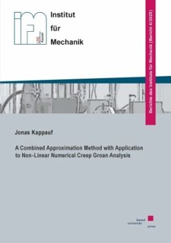Cover A Combined Approximation Method with Application to Non-Linear Numerical Creep Groan Analysis