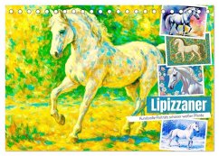 Cover Lipizzaner. Kunstvolle Porträts schöner Pferde (Tischkalender 2026 DIN A5 quer), CALVENDO Monatskalender