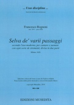 Cover Selva de' varii passaggi per cantare e suonare con ogni sorte di stromenti, divisa in 2 parti partitura