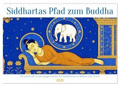 Cover Siddhartas Pfad zum Buddha (Wandkalender 2026 DIN A2 quer), CALVENDO Monatskalender