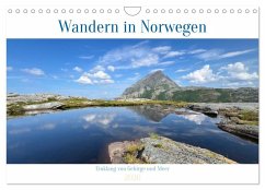 Cover Wandern in Norwegen - Einklang von Gebirge und Meer (Wandkalender 2026 DIN A4 quer), CALVENDO Monatskalender