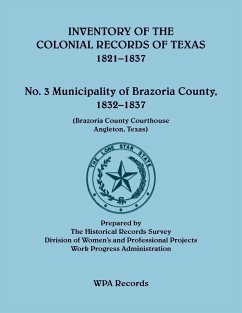 Cover Inventory of the Colonial Records of Texas