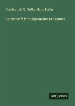 Cover Zeitschrift für allgemeine Erdkunde