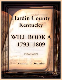 Cover Hardin County, Kentucky Will Book A, 1793-1809