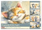 Pastellpfötchen. Liebliche Katzen in sanften Farben (Wandkalender 2026 DIN A4 quer), CALVENDO Monatskalender
