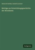 Beiträge zur Entwicklungsgeschichte der Hirudineen