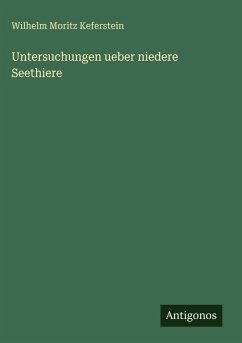 Cover Untersuchungen ueber niedere Seethiere