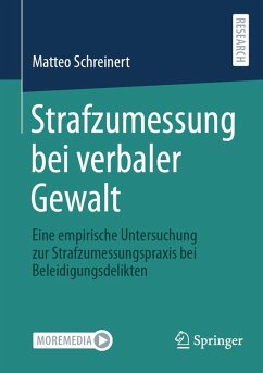 Strafzumessung bei verbaler Gewalt (eBook, PDF) Cover Strafzumessung bei verbaler Gewalt (eBook, PDF)