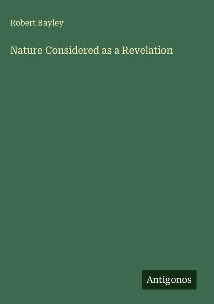 Nature Considered as a Revelation