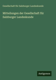 Cover Mitteilungen der Gesellschaft für Salzburger Landeskunde