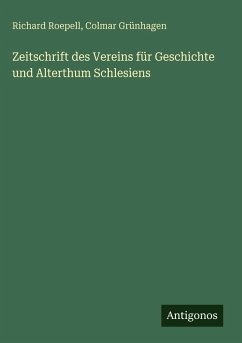 Cover Zeitschrift des Vereins für Geschichte und Alterthum Schlesiens