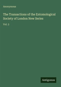Cover The Transactions of the Entomological Society of London New Series