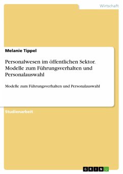 Cover Personalwesen im öffentlichen Sektor. Modelle zum Führungsverhalten und Personalauswahl (eBook, PDF)