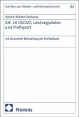 Art. 20 DSGVO, Leistungsdaten und Profisport Art. 20 DSGVO, Leistungsdaten und Profisport