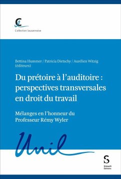 Cover Du prétoire à l'auditoire : perspectives transversales en droit du travail