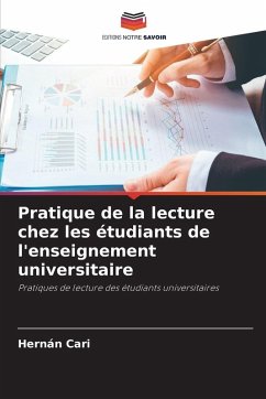 Cover Pratique de la lecture chez les étudiants de l'enseignement universitaire