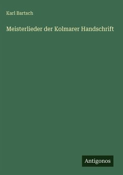 Cover Meisterlieder der Kolmarer Handschrift