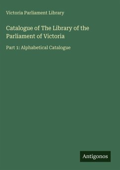 Cover Catalogue of The Library of the Parliament of Victoria