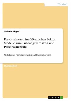 Cover Personalwesen im öffentlichen Sektor. Modelle zum Führungsverhalten und Personalauswahl