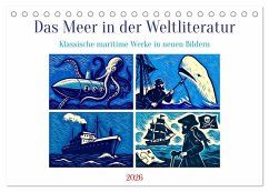 Cover Das Meer in der Weltliteratur (Tischkalender 2026 DIN A5 quer), CALVENDO Monatskalender