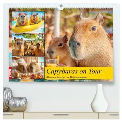 Cover Capybaras on Tour. Wasserschweine als Weltenbummler (hochwertiger Premium Wandkalender 2026 DIN A2 quer), Kunstdruck in Hochglanz