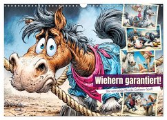 Wiehern garantiert. Der verrückte Pferde-Cartoon-Spaß (Wandkalender 2026 DIN A3 quer), CALVENDO Monatskalender