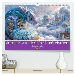 Surreale wunderliche Landschaften - Kreativwerke (hochwertiger Premium Wandkalender 2026 DIN A2 quer), Kunstdruck in Hochglanz