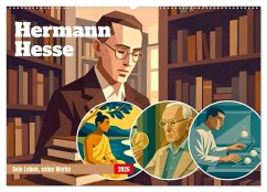 Cover Hermann Hesse. Sein Leben, seine Werke (Wandkalender 2026 DIN A2 quer), CALVENDO Monatskalender