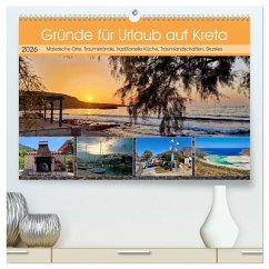 Cover Gründe für Urlaub auf Kreta (hochwertiger Premium Wandkalender 2026 DIN A2 quer), Kunstdruck in Hochglanz