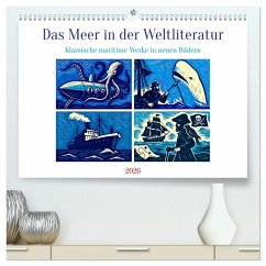 Cover Das Meer in der Weltliteratur (hochwertiger Premium Wandkalender 2026 DIN A2 quer), Kunstdruck in Hochglanz