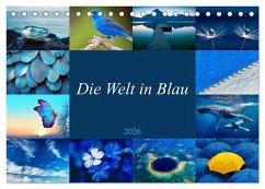 Die Welt in Blau (Tischkalender 2026 DIN A5 quer), CALVENDO Monatskalender Cover Die Welt in Blau (Tischkalender 2026 DIN A5 quer), CALVENDO Monatskalender