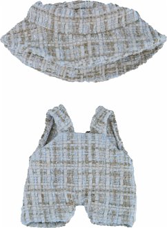 Cover Monster Styles, Bouclé Latzhose mit Fischerhut, blau, Größe 15 cm