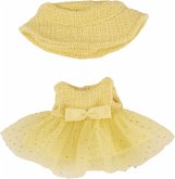 Monster Styles, Bouclé Kleid mit Fischerhut, gelb, Größe 15 cm