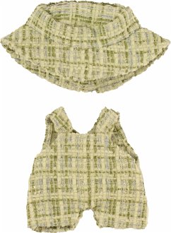 Cover Monster Styles, Bouclé Latzhose mit Fischerhut, mintgrün, Größe 15 cm