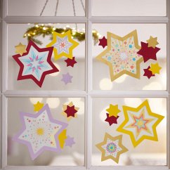 Bastelset - Fensterbild Sternenregen