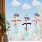 Bastelset - Erstes Fädeln Filzgirlande Schneemann