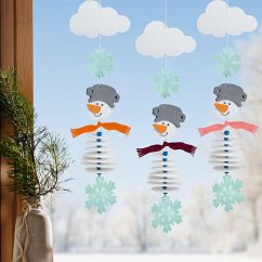 Cover Bastelset - Erstes Fädeln Filzgirlande Schneemann